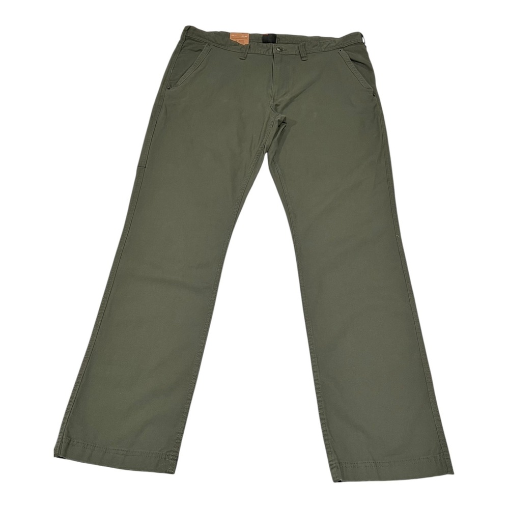 NWT Eddie Bauer Men's 38x34 Green Canvas Utility Workwear Pants‎ Trousers